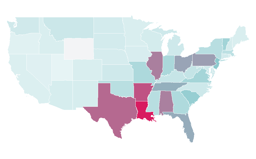 Affinity by region — Southside (record producer), United States
