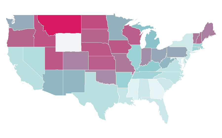 Affinity by region — Spaceballs, United States
