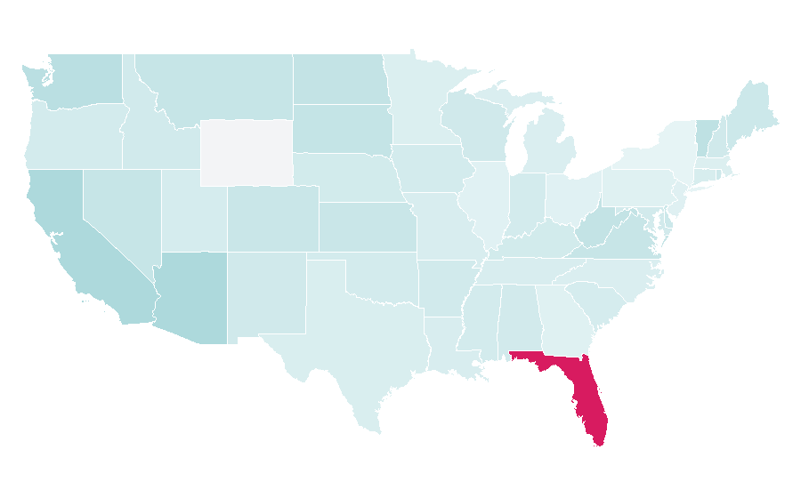 Affinity by region — Spaceflight, United States