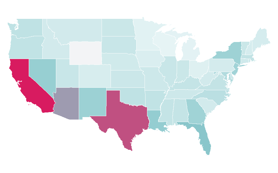Affinity by region — Spaghetti strap, United States