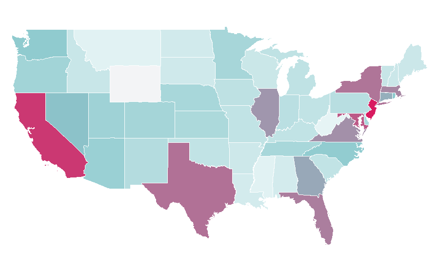 Affinity by region — Spain national football team, United States