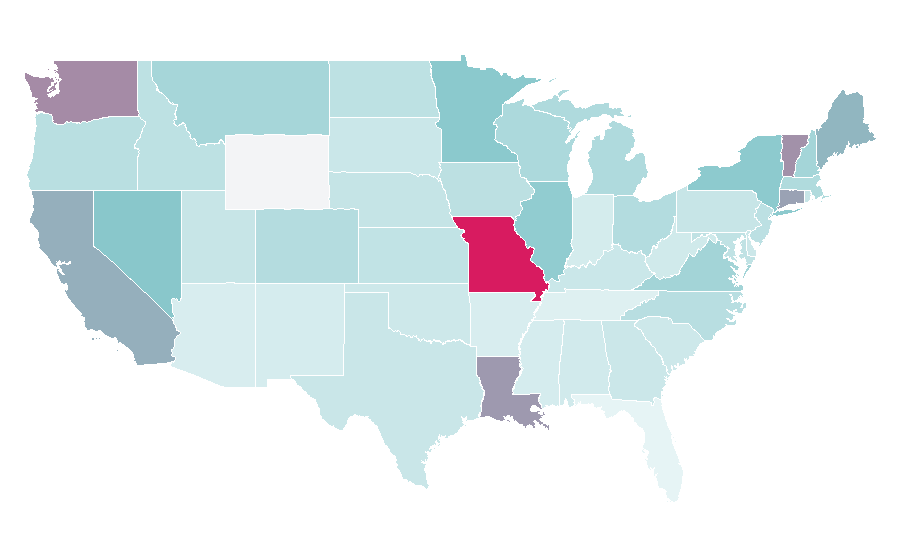 Affinity by region — Spamalot, United States
