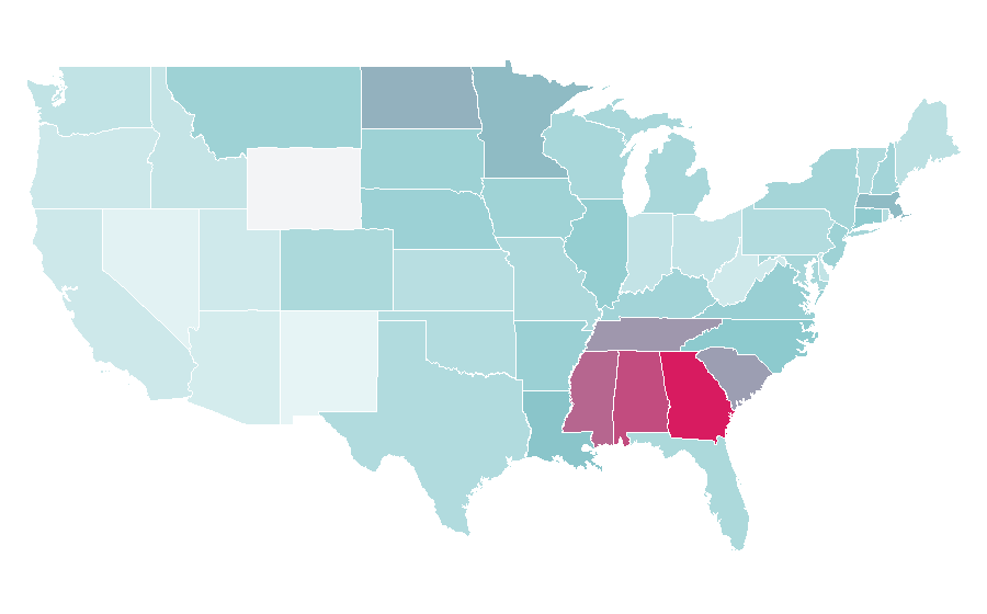 Affinity by region — Spanx, United States