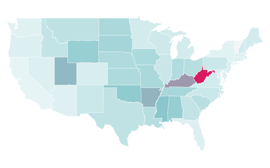 Affinity by region — Sparkle In Pink, United States