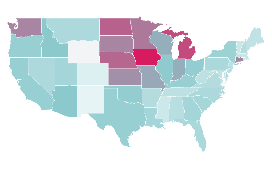 Affinity by region — Sparkling Ice, United States