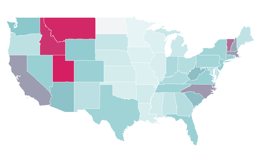 Affinity by region — Spartan race, United States