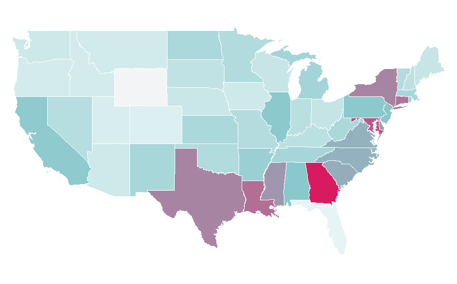 Affinity by region — Special education, United States