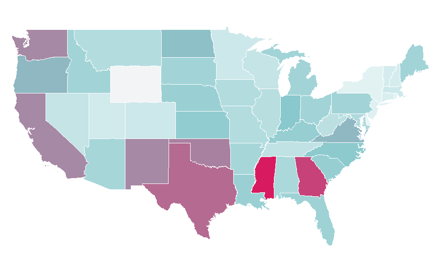 Afinidad por región — Species, Estados Unidos