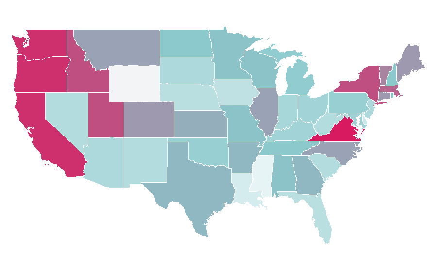 Affinity by region — Spectre (2015 film), United States