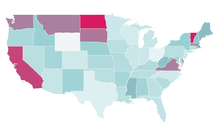 Affinity by region — Speech recognition, United States