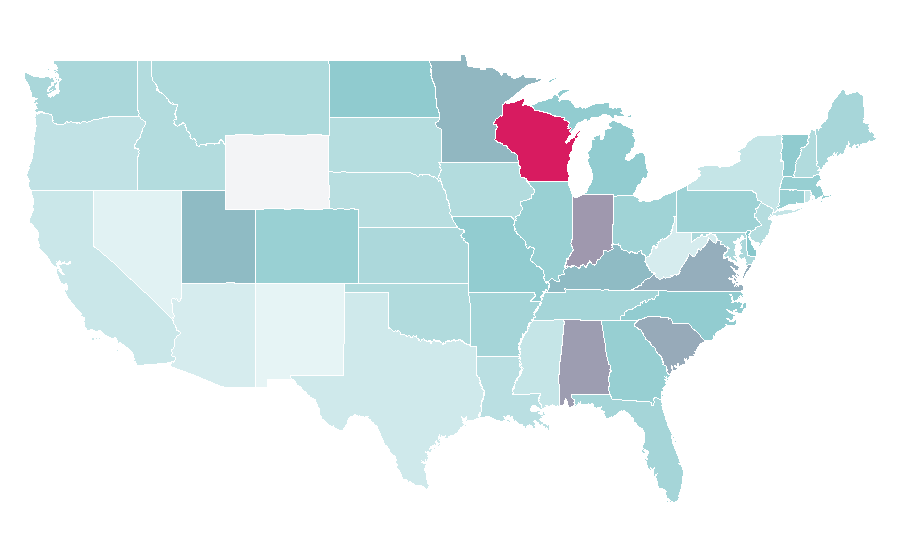 Affinity by region — Speed skating, United States