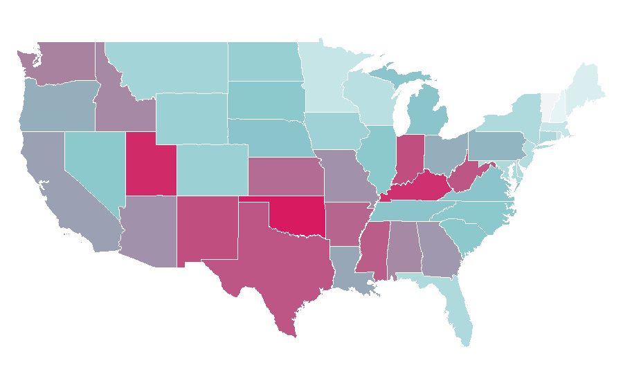 Affinity by region — Spider, United States