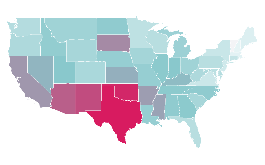 Affinity by region — spiderman movies, United States