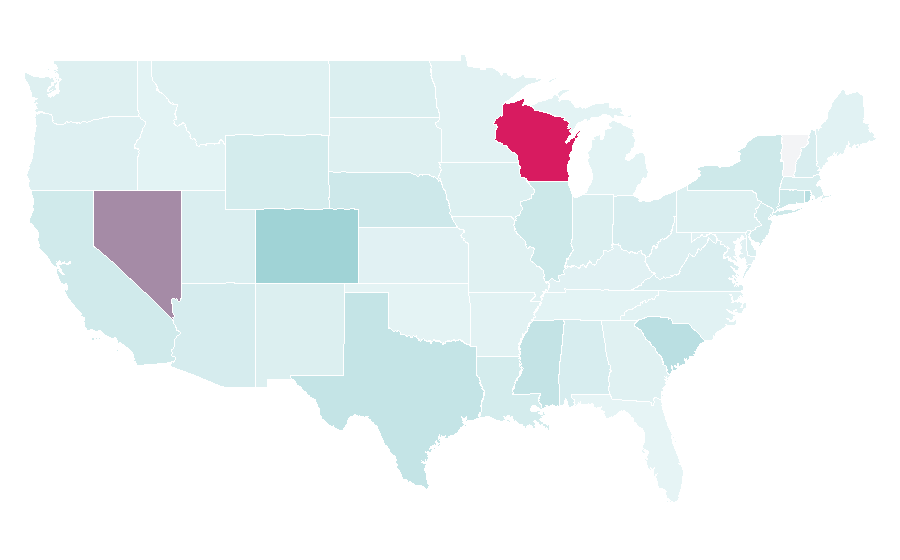 Affinity by region — Sportsbook, United States