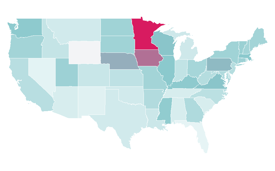 Affinity by region — Spot the difference, United States