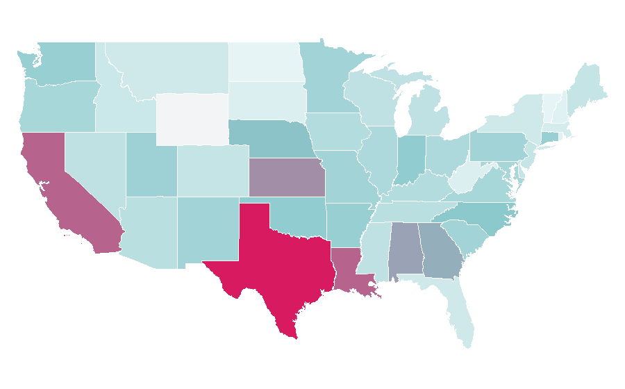 Affinity by region — Spray bottle, United States