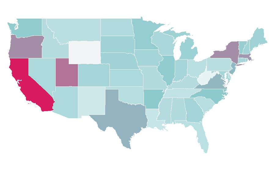 Affinity by region — Spreadsheet, United States