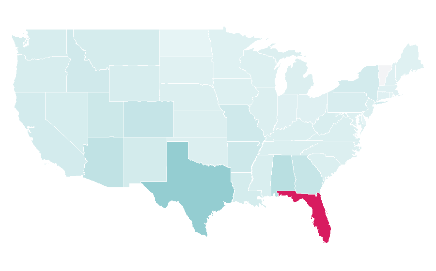 Affinity by region — Spring (hydrology), United States