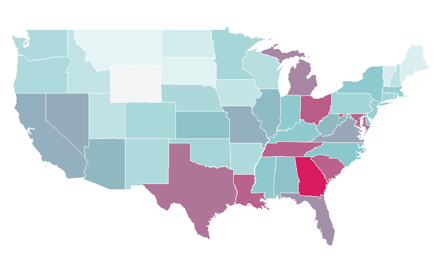 Affinity by region — Sprint Corporation, United States