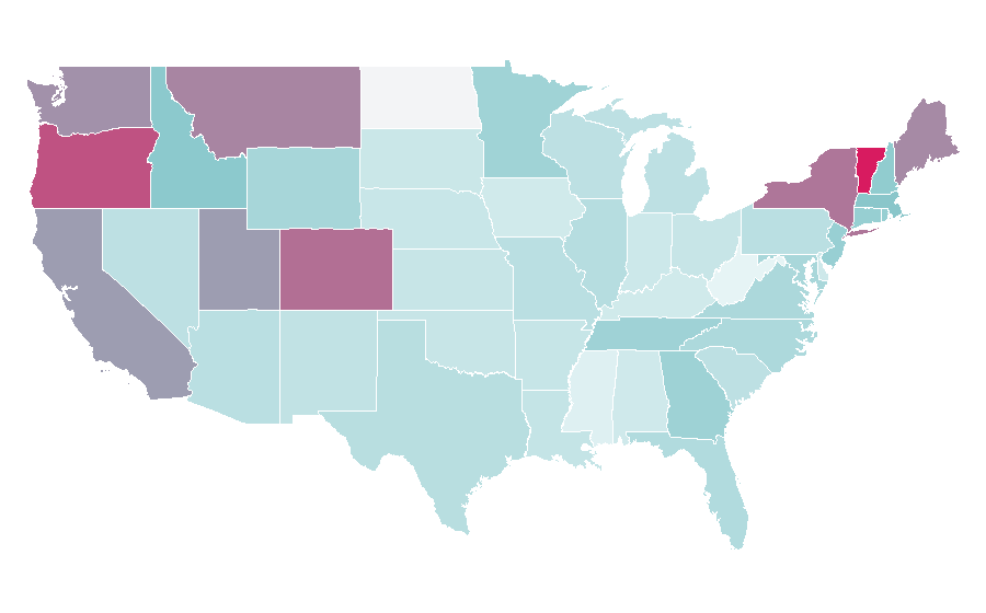 Affinity by region — Squarespace, United States