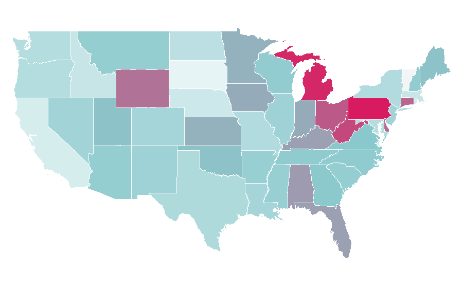 Affinity by region — Squirt (soft drink), United States