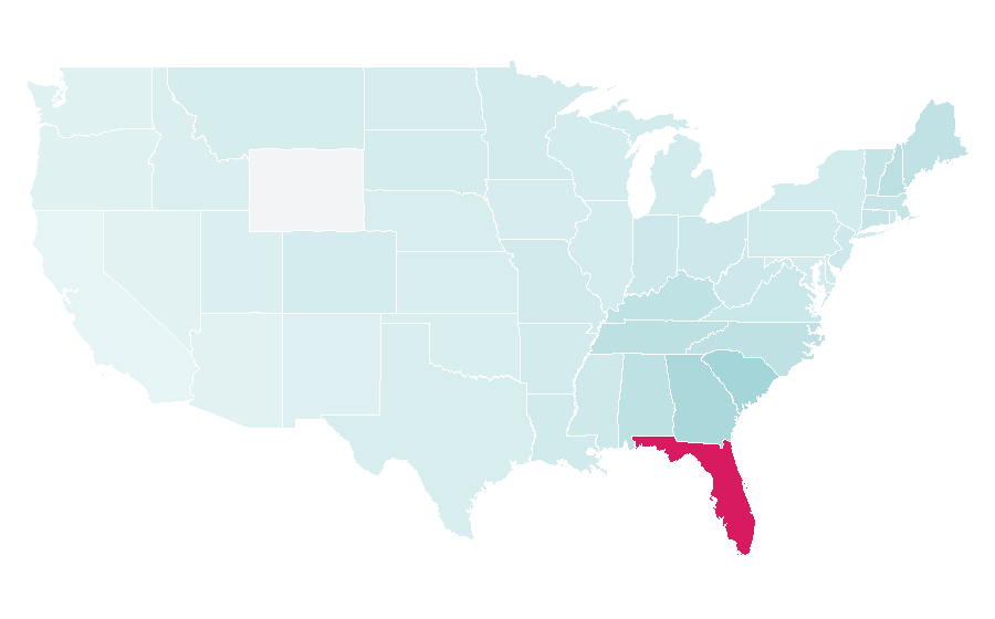 Affinity by region — St. Augustine, Florida, United States