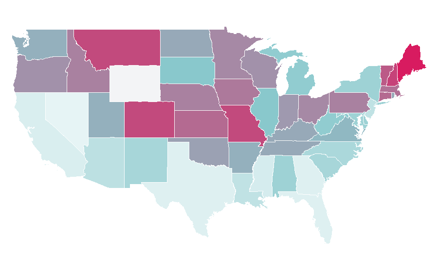 Affinity by region — St. Elmo's Fire (film), United States