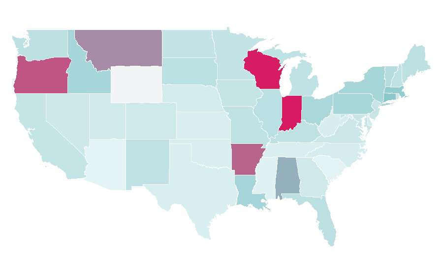 Affinity by region — St. Vincent (musician), United States
