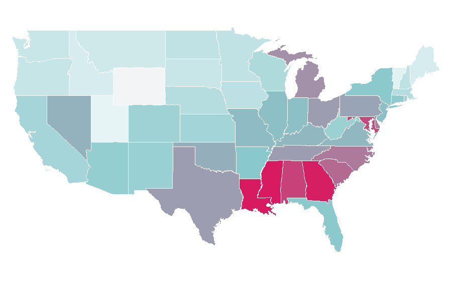 Affinity by region — Stacey Dash, United States