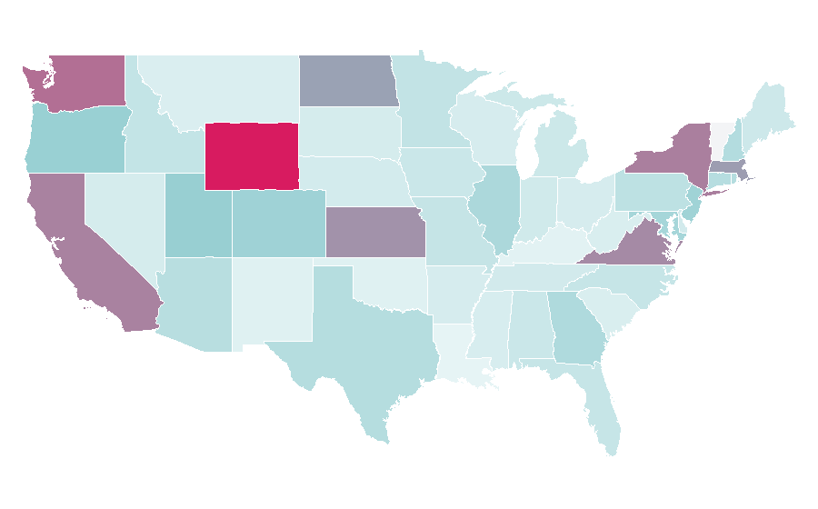 Affinity by region — Stack Overflow, United States