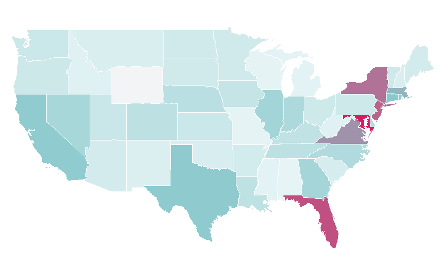 Affinity by region — Stade Brestois 29, United States