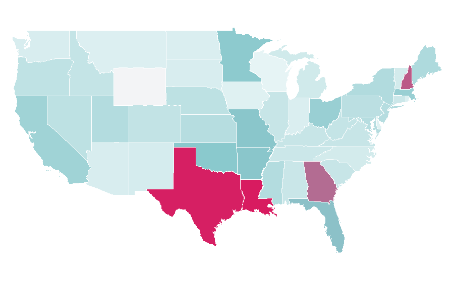 Affinity by region — Stage (theatre), United States