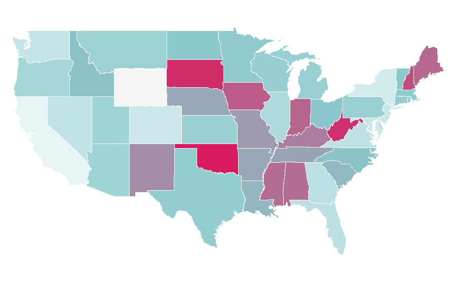 Affinity by region — Staind, United States