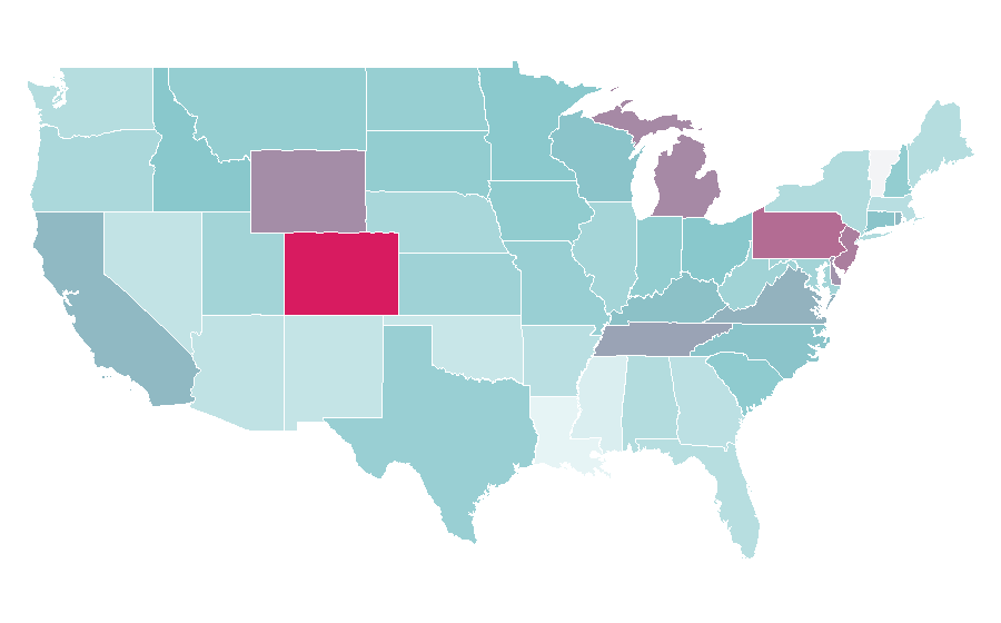 Affinity by region — Stamped concrete, United States