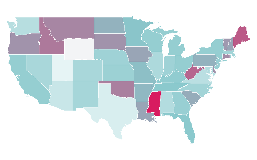 Affinity by region — Stamps.com, United States
