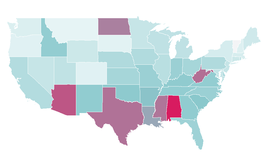 Affinité par région — Stanley, États-Unis