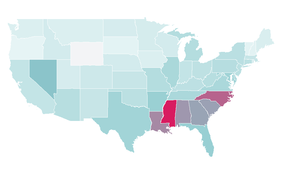 Affinity by region — Stanley Cup, United States