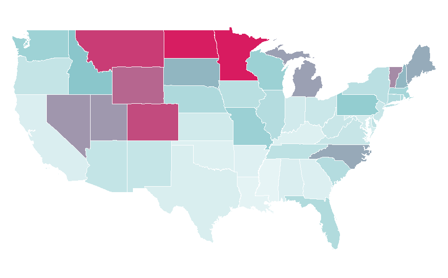 Affinity by region — Stanley Cup playoffs, United States