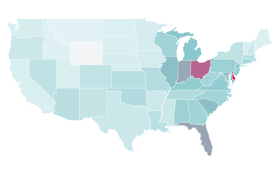 Affinity by region — Stanley Steemer, United States