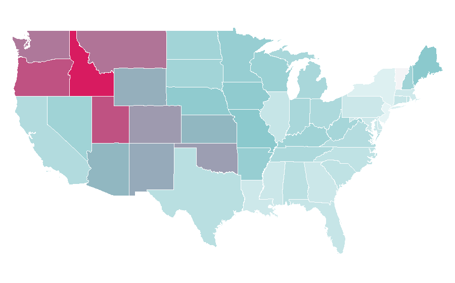 Affinity by region — Star Trek Beyond, United States