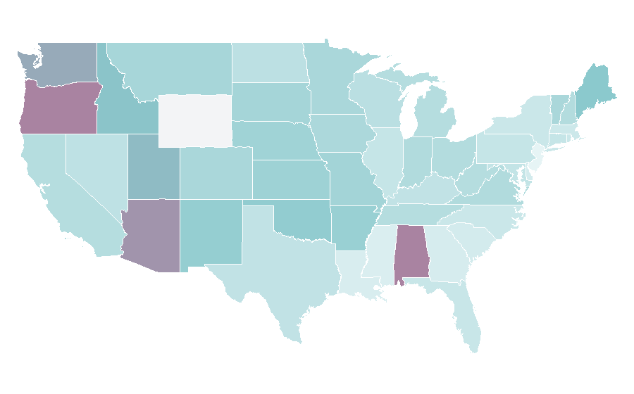 Affinity by region — Star Trek (film), United States