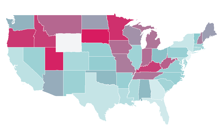 Affinity by region — Star Trek: The Next Generation, United States