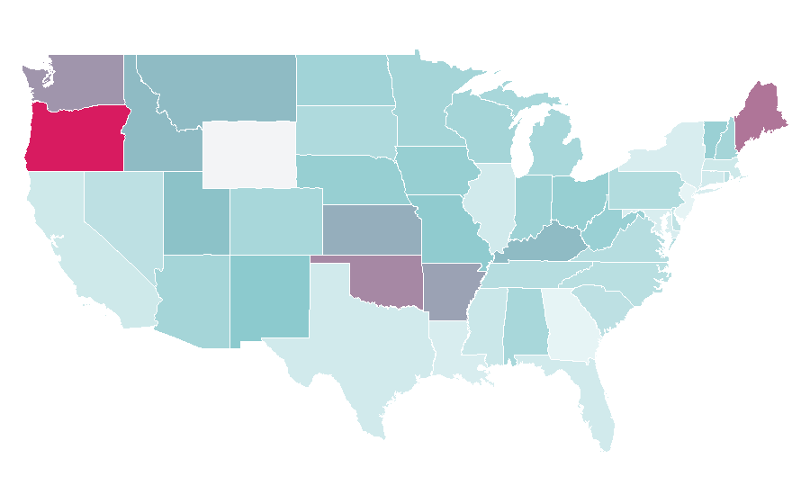 Affinity by region — Star Trek: The Original Series, United States