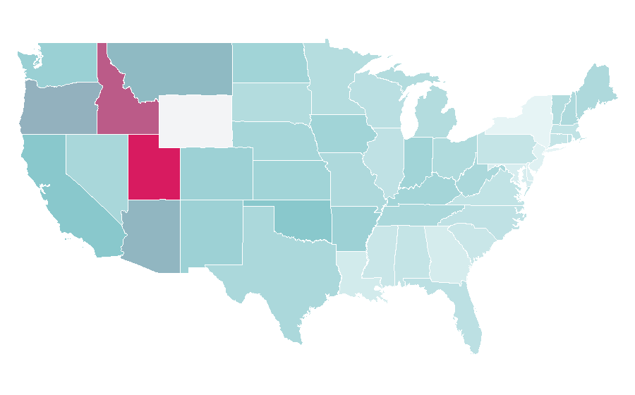 Affinity by region — Star Wars Episode I: The Phantom Menace, United States
