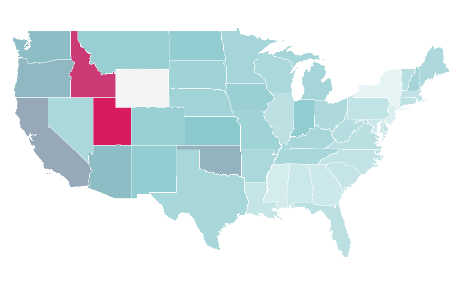 Affinity by region — Star Wars: The Force Awakens, United States