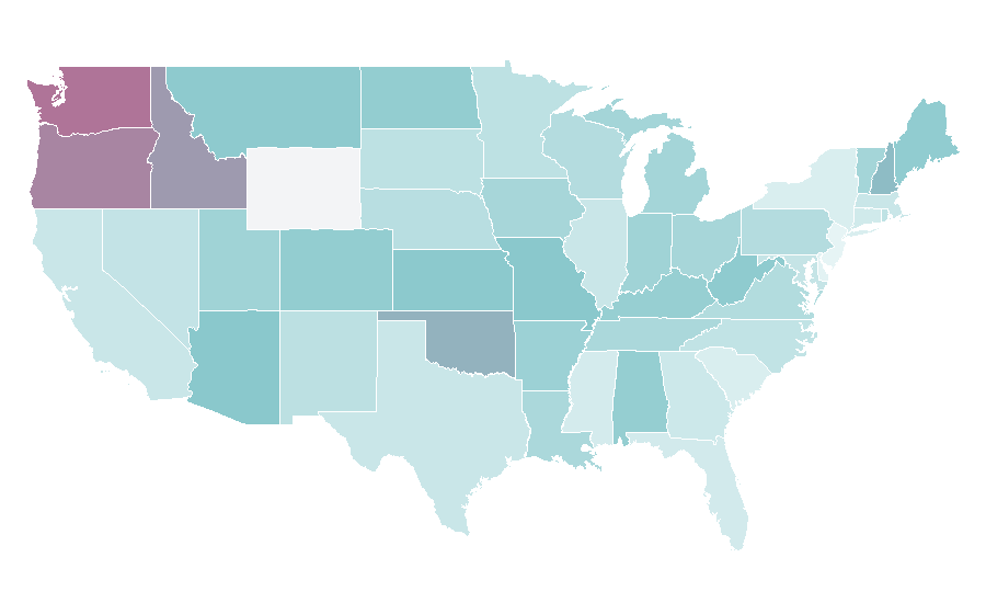 Affinity by region — Starfield (video game), United States