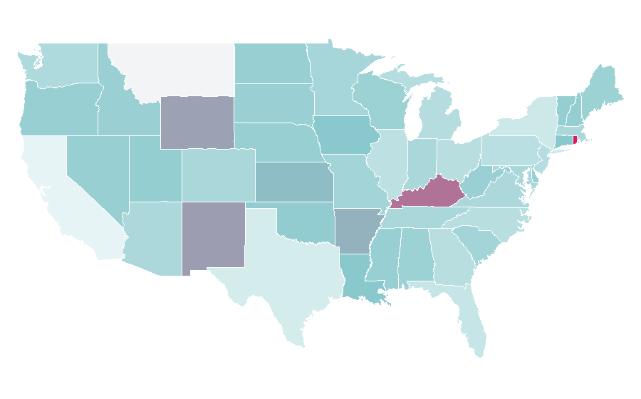 Affinity by region — Startup ecosystem, United States