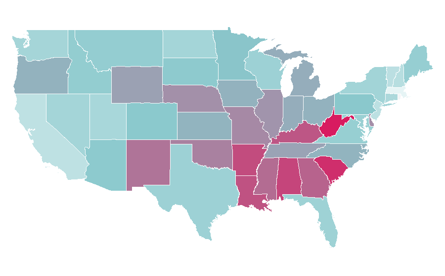 Affinity by region — State Farm Insurance, United States