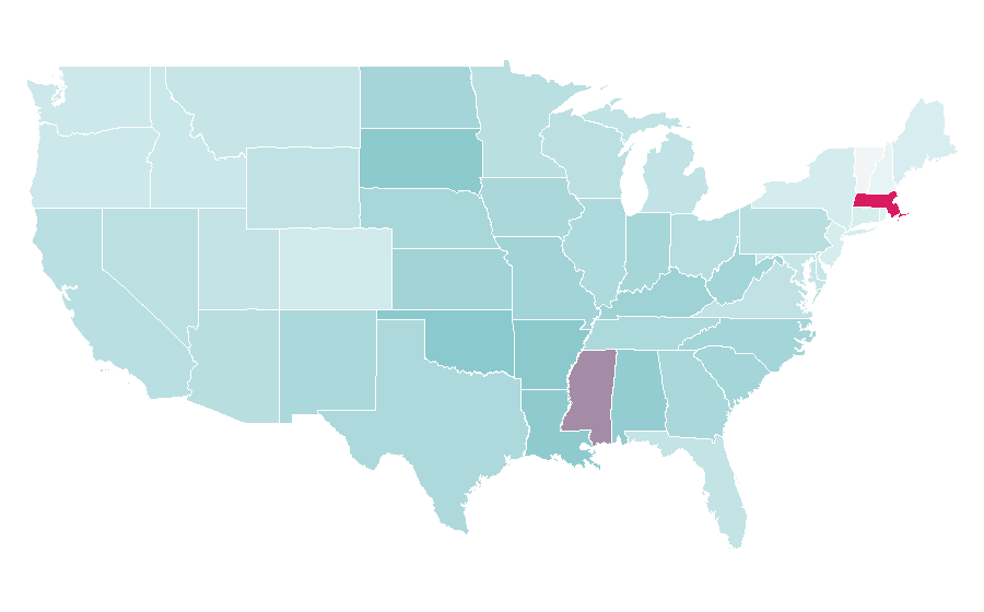 Affinity by region — State (magazine), United States
