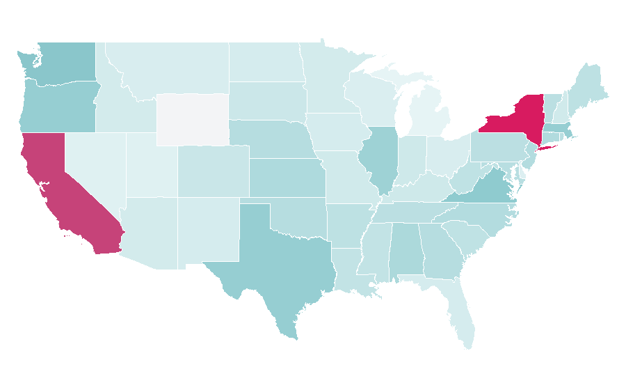 Affinität nach Region — Stationery, USA